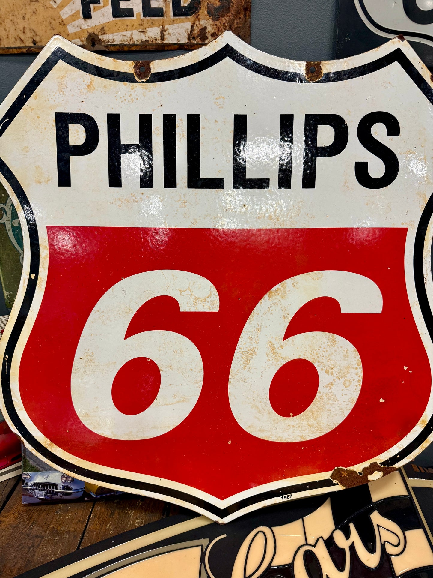1967 Original Porcelain Phillips 66 sign