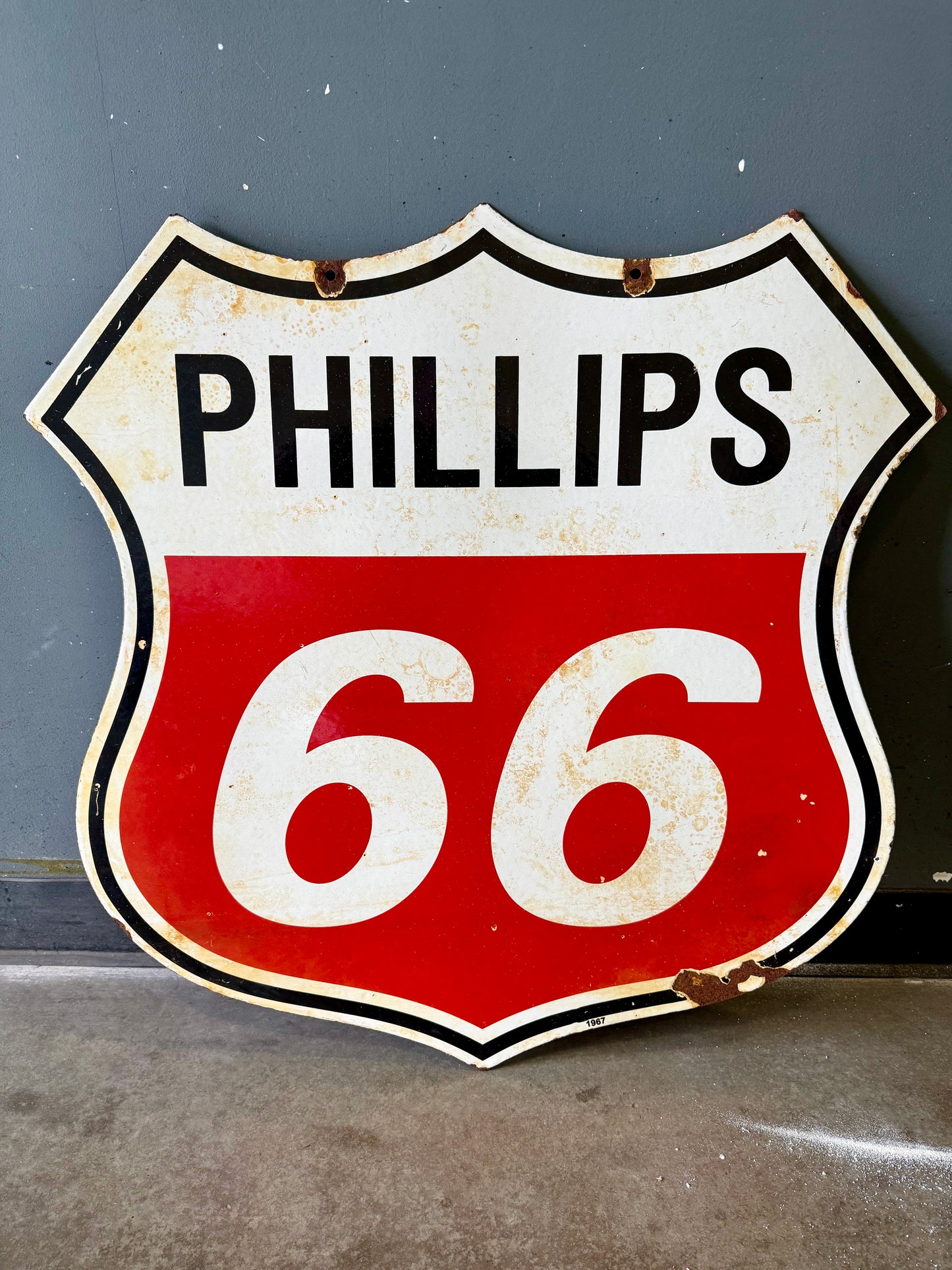 1967 Original Porcelain Phillips 66 sign