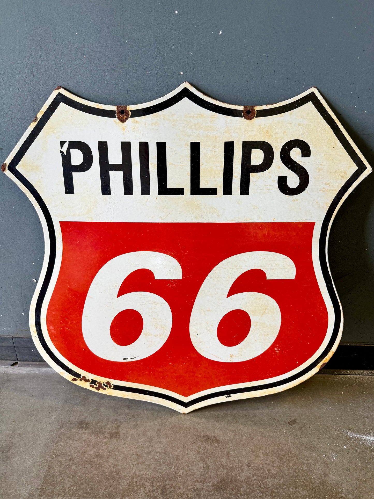 1967 Original Porcelain Phillips 66 sign