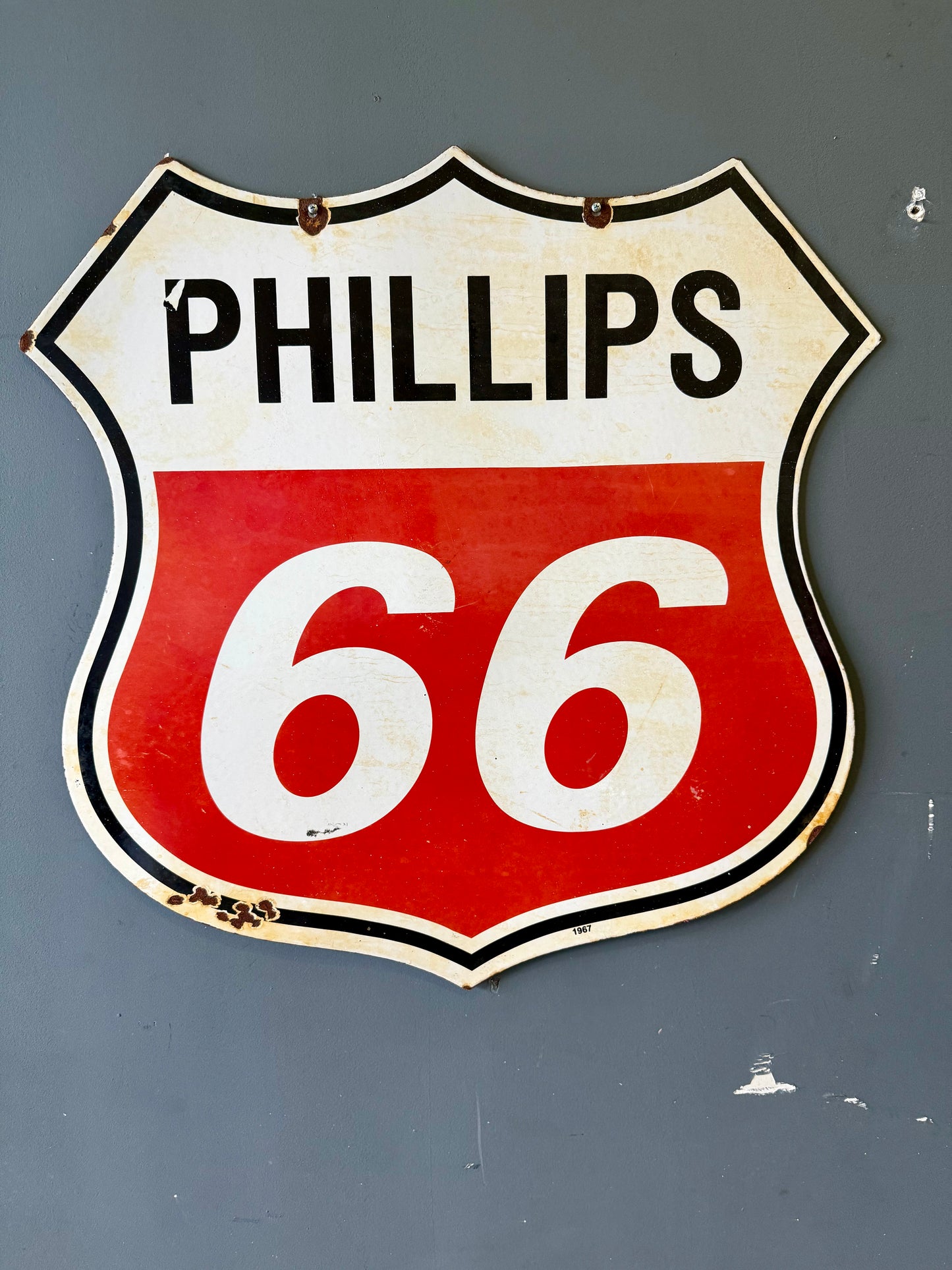 1967 Original Porcelain Phillips 66 sign