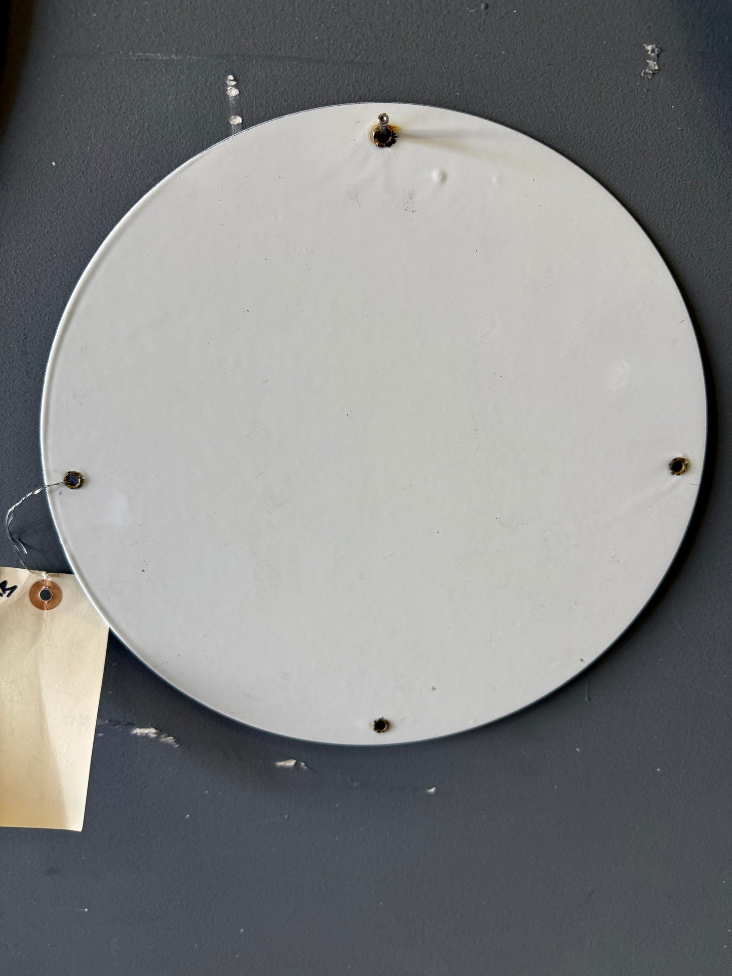 OK used cars porcelain round sign
