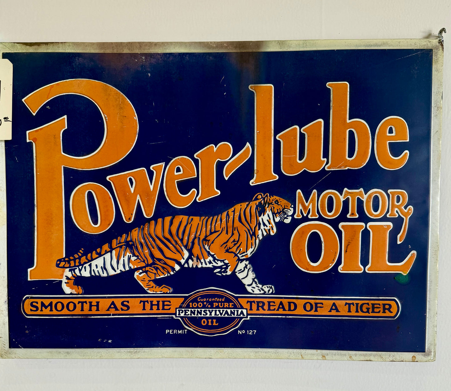 Power Lube motor oil sign