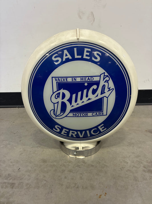 Buick Sales and Service Gas Pump Globe
