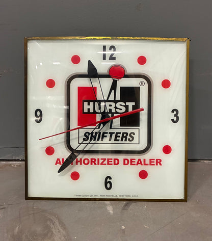 Vintage Hurst Shifters Light Up Clock
