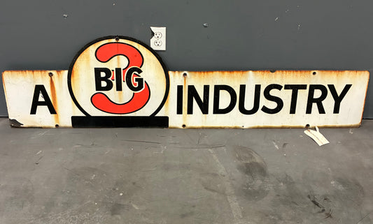 Vintage Big 3 Industry Sign