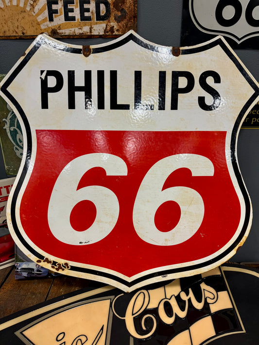 1967 Original Porcelain Phillips 66 sign