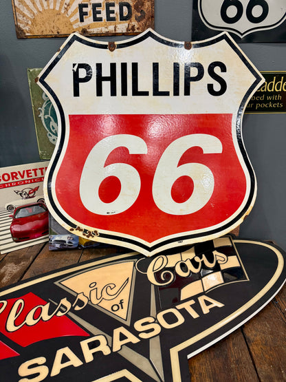 1967 Original Porcelain Phillips 66 sign