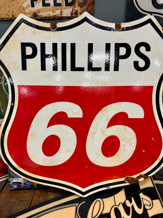 1967 Original Porcelain Phillips 66 sign
