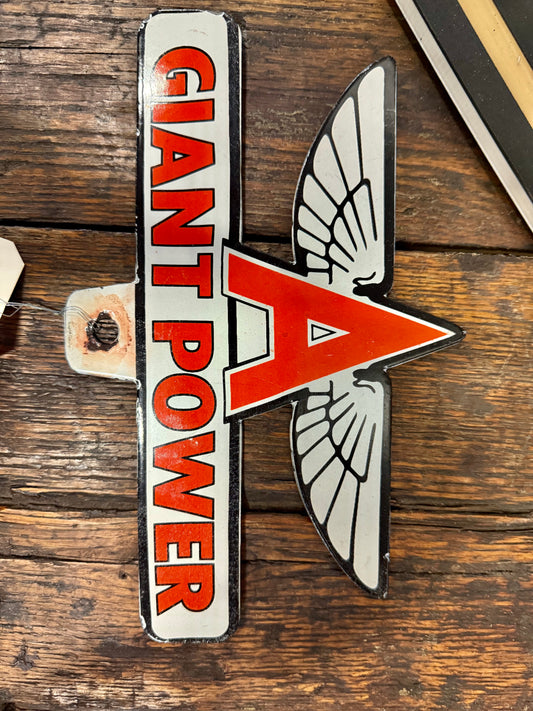 Porcelain flying a giant power sign