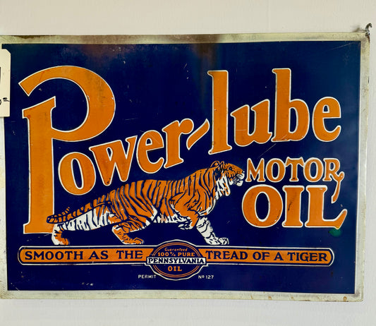 Power Lube motor oil sign