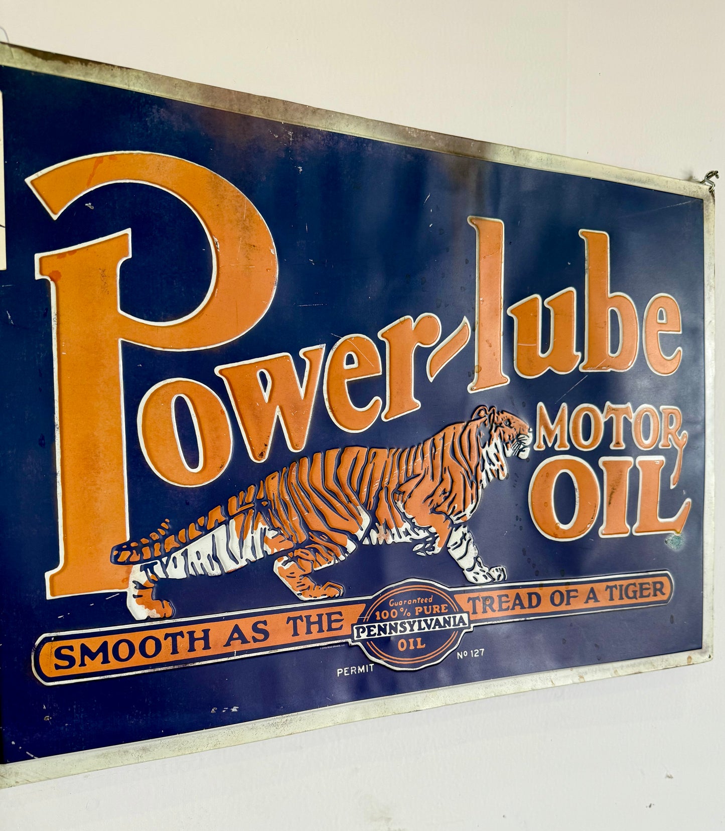 Power Lube motor oil sign