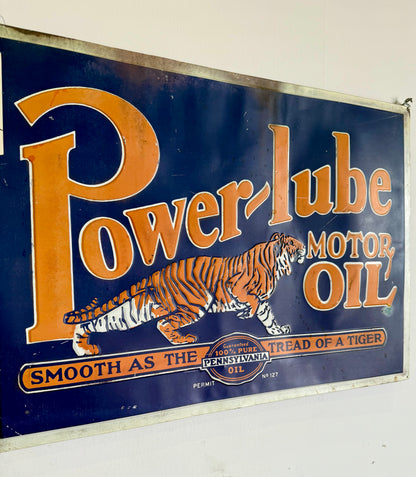 Power Lube motor oil sign