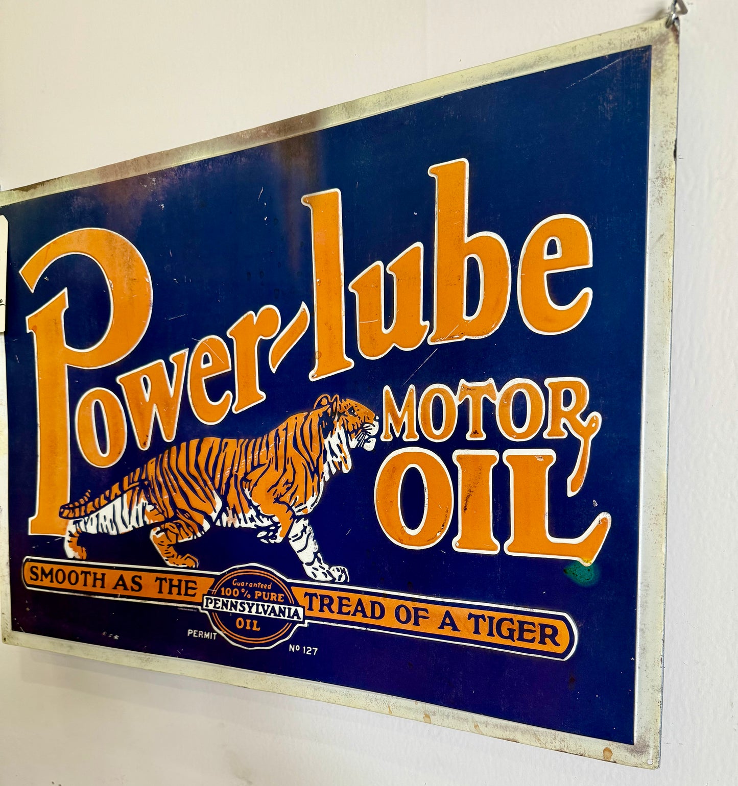 Power Lube motor oil sign