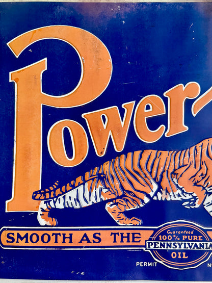 Power Lube motor oil sign