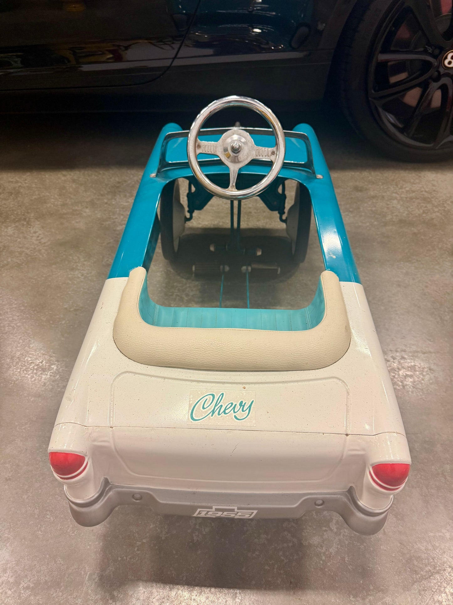 Vintage 1955 Blue/ White Chevy Pedal Car