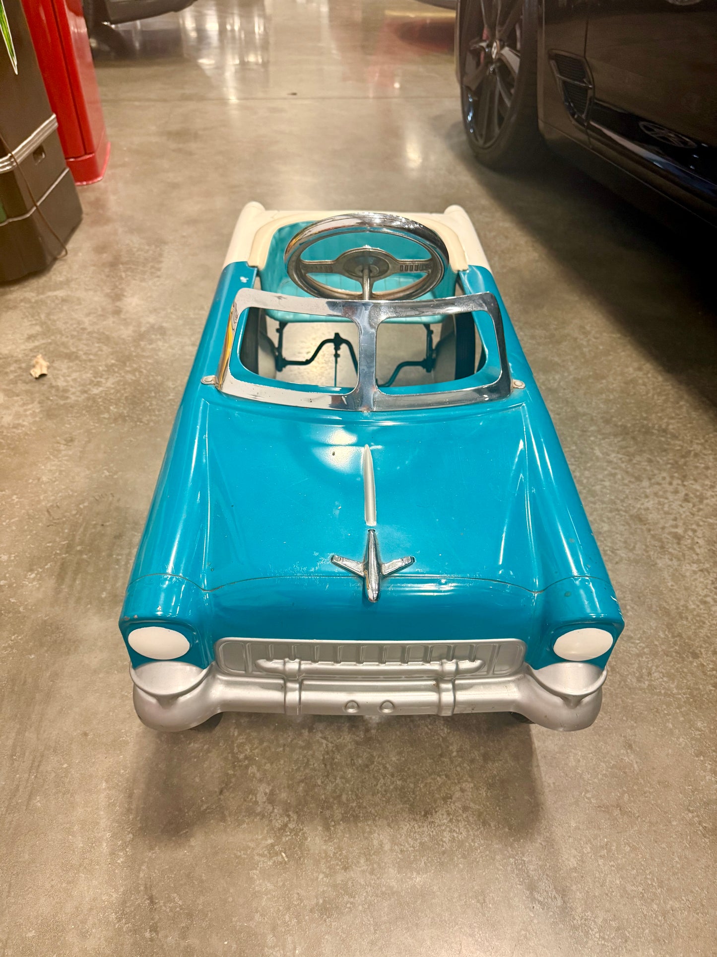 Vintage 1955 Blue/ White Chevy Pedal Car