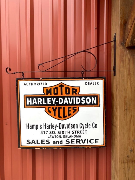 Original Porcelain Harley Davidson Dealer Sign