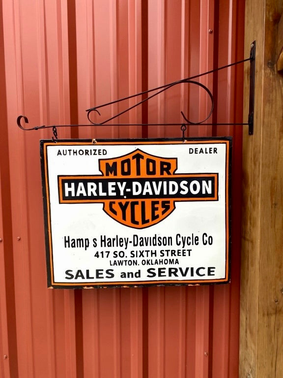 Original Porcelain Harley Davidson Dealer Sign