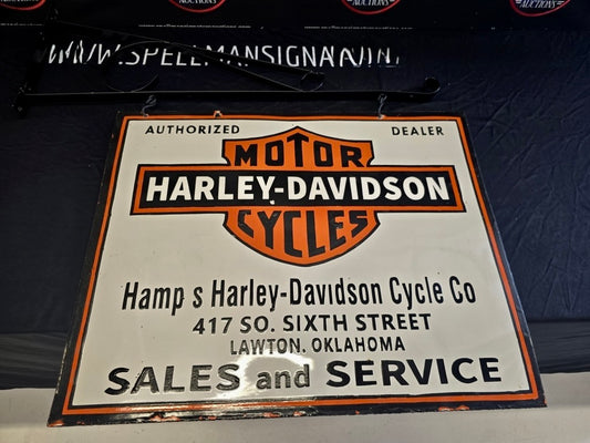 Original Porcelain Harley Davidson Dealer Sign