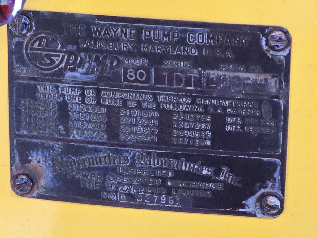 Original Blue Sunoco Wayne Model 80 Series 1td